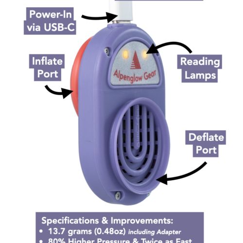 Alpenblow Lux - mini airpad inflator met lampjes - by Alpenglow