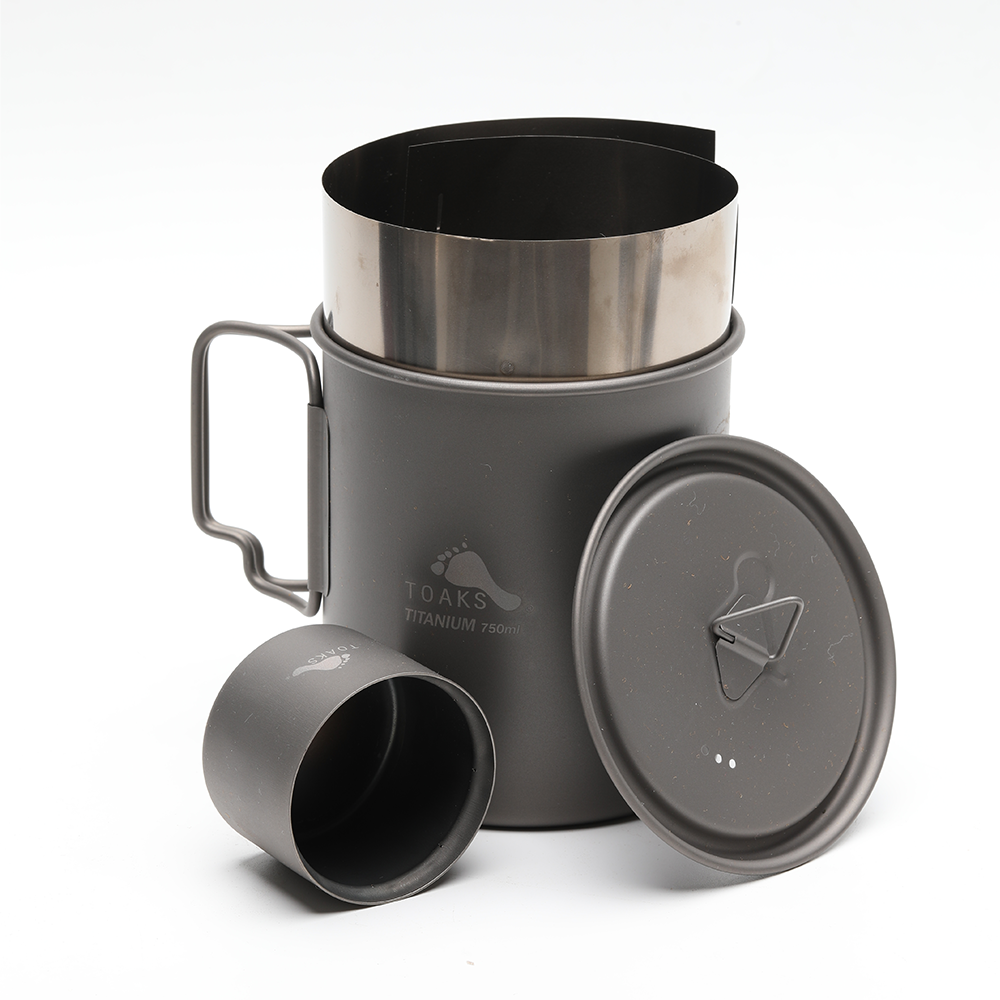 TOAKS - Windscreen Stand + Spiritusbrander + 750ml Pot - combo - Afbeelding 4